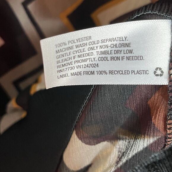 Missoni for Target Chevron Zigzag Sheer Long Sleeve Top Brown Black Womens M - Picture 5 of 6